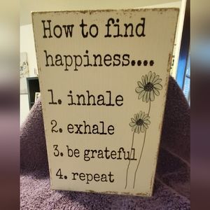 Decorative Wooden Happiness Block